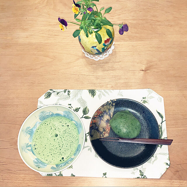 KYONの-抹茶碗 おしゃれ プレゼント おすすめ 人気 清水焼 京焼 花結晶（灰青）京都の高級 手作り 和食器 抹茶 抹茶茶碗の家具・インテリア写真