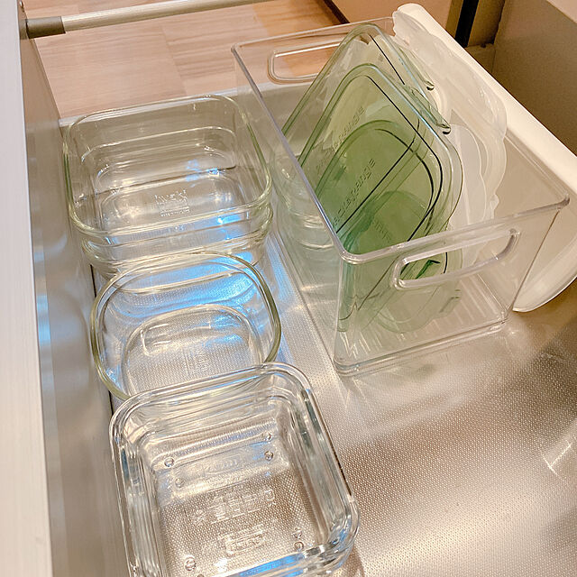 Blue_grayの-【公式】iwaki イワキ　耐熱ガラス保存容器　5点セット　パックアンドレンジ　システムセット　シンプル　おしゃれ　つくりおき　常備菜　便利　下ごしらえ　お菓子　PSC-PRN-5Gの家具・インテリア写真