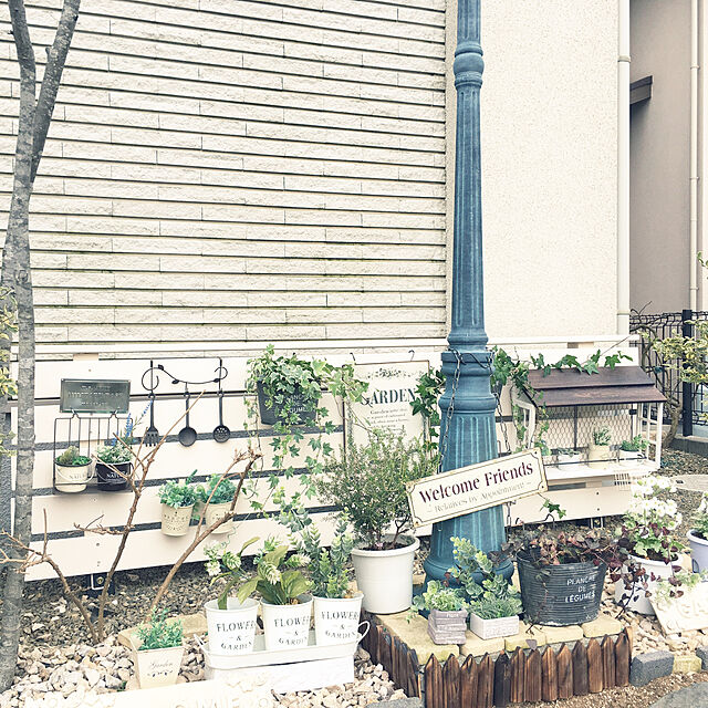 mimikikiの-シャビー アンティーク ガーデンプレート 置物 ブリキ 花 フラワー 壁掛け アイアンの家具・インテリア写真