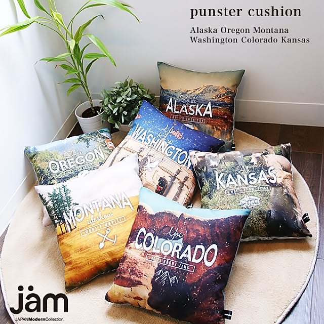 jamstoreの-JAM　デザイナーズクッション　punster cushion _ Washington ふわふわお洒落　クッション　インテリア雑貨　デザイナーズ　デザイン　ダジャレ　ユニークの家具・インテリア写真