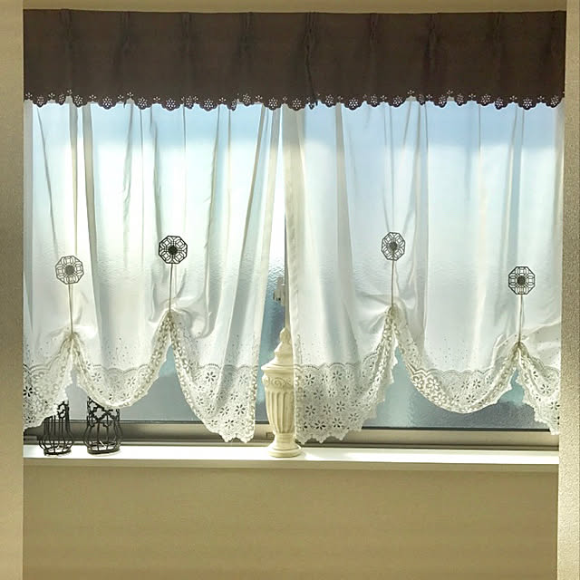 yunの-【送料無料！】トルコ刺繍クロッシェ裾レースカーテン レースカーテン・ボイルカーテン, Curtains, sheer curtains, net curtains（ニッセン、nissen）の家具・インテリア写真