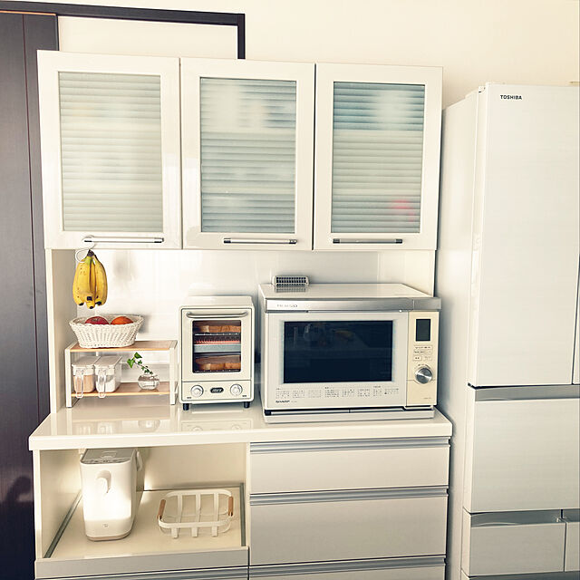 c...homeの-冷蔵庫 東芝 大型 6ドア 508L フレンチドア 観音開き 幅65cm クリアグレインホワイト VEGETA FZシリーズ GR-S510FZ(UW)の家具・インテリア写真