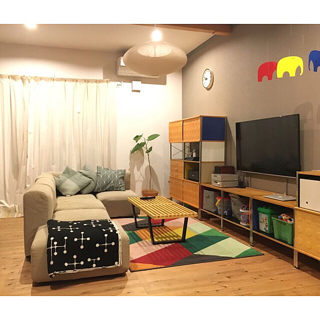tatsuyaの無印良品-ユニットソファ本体・オットマン・大・幅７７ｃｍ（モールドクッション仕様）の家具・インテリア写真