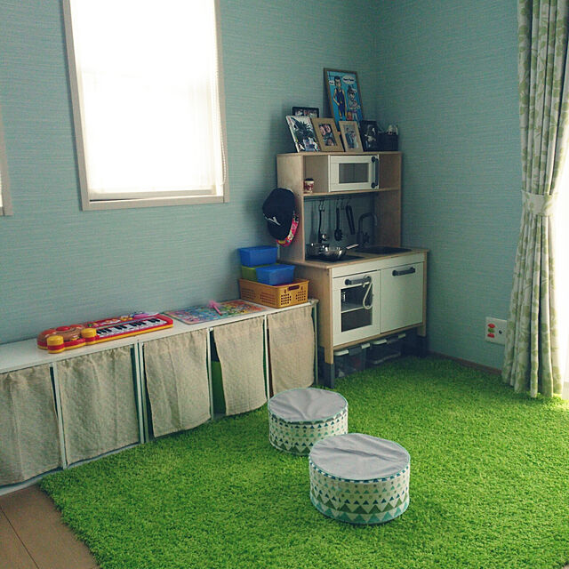 harureiのイケア-【IKEA Original】HAMPEN ラグ パイル長 ブライトグリーン 133x195 cmの家具・インテリア写真