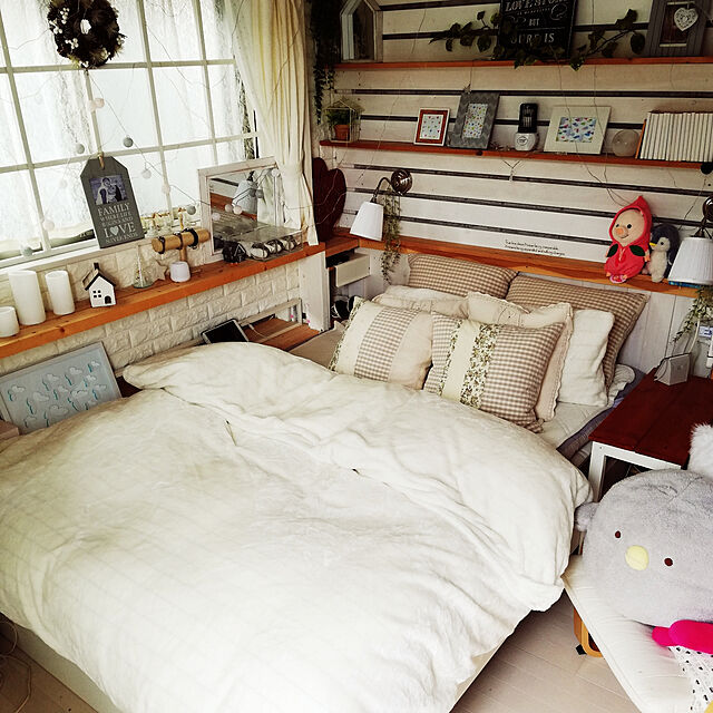 kazuの-毛布にもなる片面シープ調ボアのリバーシブル掛け布団カバーの家具・インテリア写真