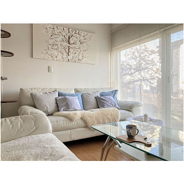 hiyo.pietのイケア-ＩＫＥＡ/イケア　GURLI/グルリ　クッションカバー50x50 cm　ライトブルー（104.334.18）の家具・インテリア写真