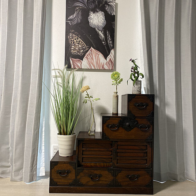 tassのニトリ-遮光3級カーテン(ブース グレー 100X190X2) の家具・インテリア写真