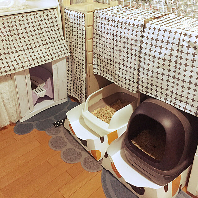 naworinの【ドイツTRIXIE】-【ALLFORWAN’ｓLIFE】猫トイレ ドイツTRIXIE キャットトイレ クローゼット キャット トイレットハウス ホワイトの家具・インテリア写真