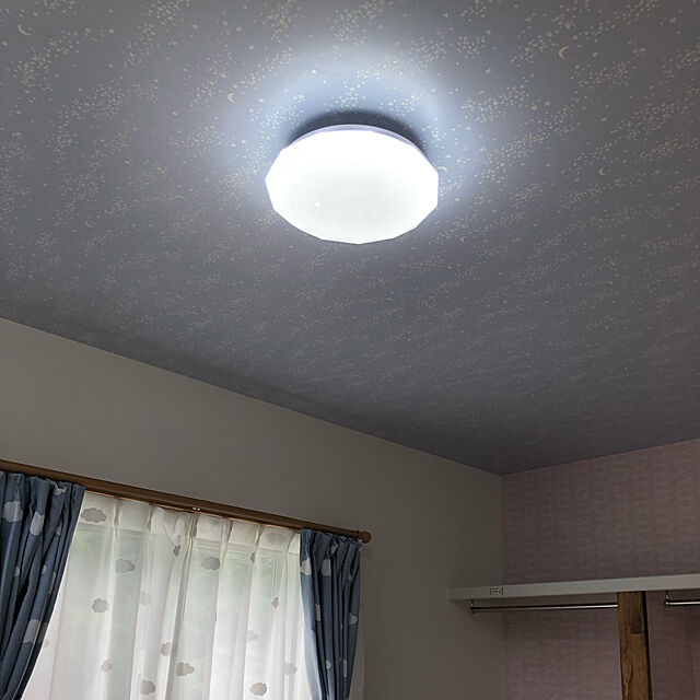 a23n.333のSULAER-LEDシーリングライト 星空効果 ダイヤ形 調光調色 24Ｗ ~6畳 リモコン付き 天井照明 インテリア照明 北欧風 和風の家具・インテリア写真