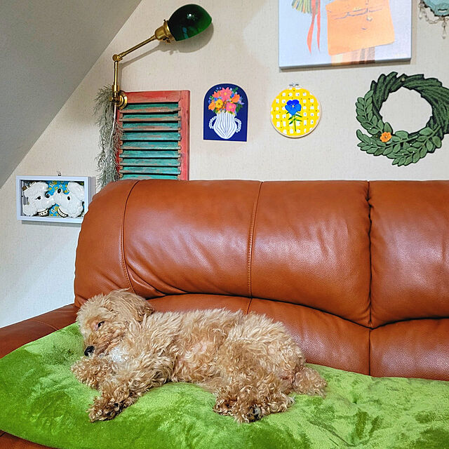cherrycherryの-敷くだけでソファの弾力がよみがえる! ごろ寝にもうれしいふかふかロングソファパッド3人掛け用〈グリーン〉 フェリシモ FELISSIMO【送料無料】の家具・インテリア写真