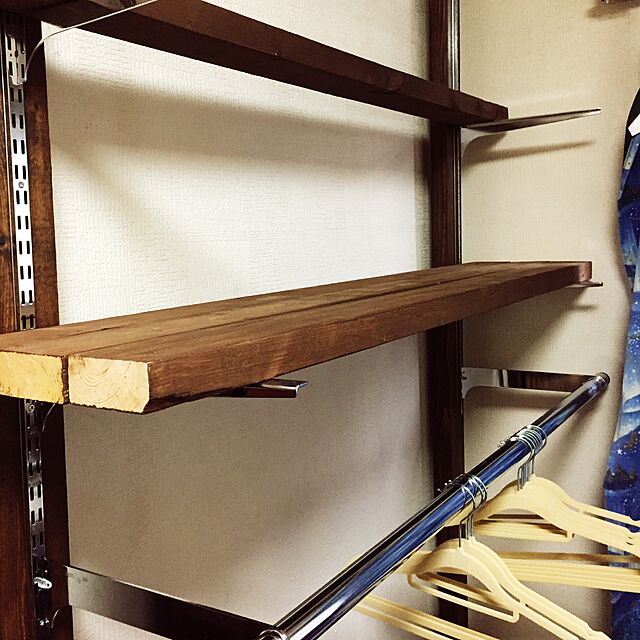 meihanのアムハード小西-ロイヤル　木棚板専用ブラケットウッドブラケット　左右セットクローム　呼び名200（実寸法207ミリ）3組まで1通のメール便可の家具・インテリア写真