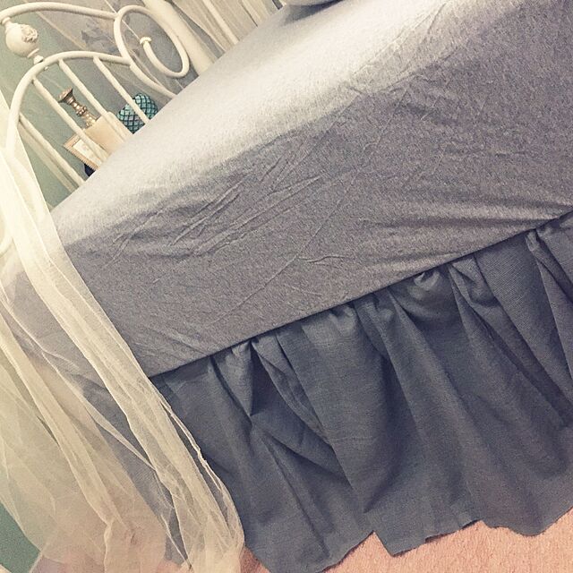 toyuのHIヒロせオリジナル-蚊帳 天蓋カーテン シングル (約)直径50×高230cm アイボリーの家具・インテリア写真