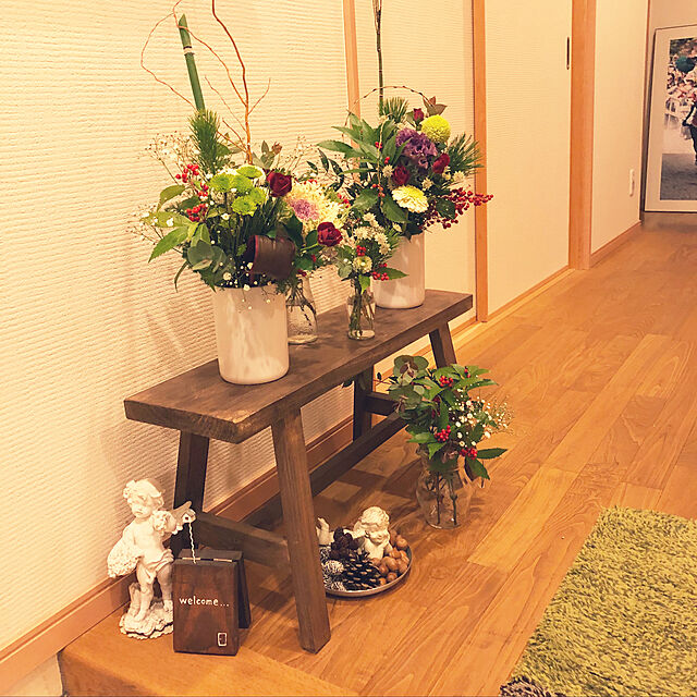 ochirinの-スツール ワイドスツール (幅70) ベンチスツール 木製 天然木 モダン シンプル 送料無料の家具・インテリア写真