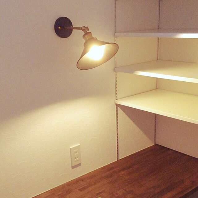 yoshiyukiの-[necker] ブラケットライト 壁掛け 照明 レトロ アンティーク スポット ライト E27 口金 (黒)の家具・インテリア写真