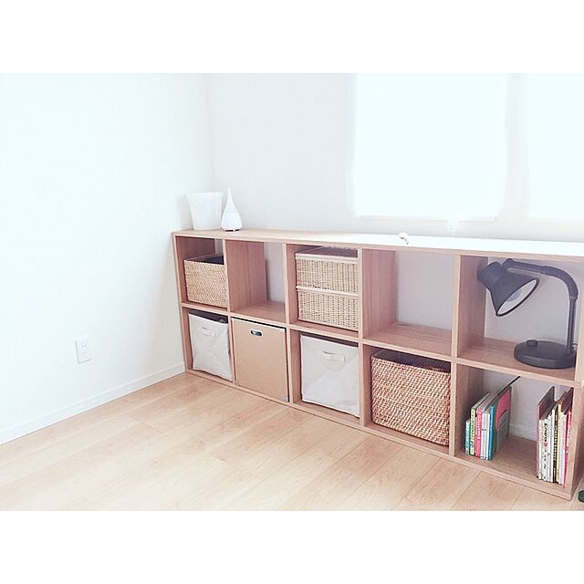 Tomoaの無印良品-スタッキングシェルフセット・５段×２列・オーク材の家具・インテリア写真