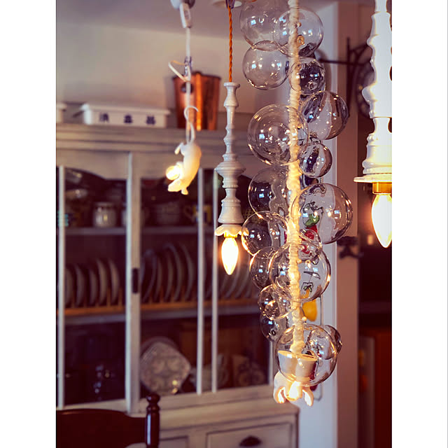 municoの-バブルガラスボール Mサイズ (中)&lt;br&gt;メール便不可 ビーズアンドパーツ DIY シャンデリア デコレーション 装飾の家具・インテリア写真