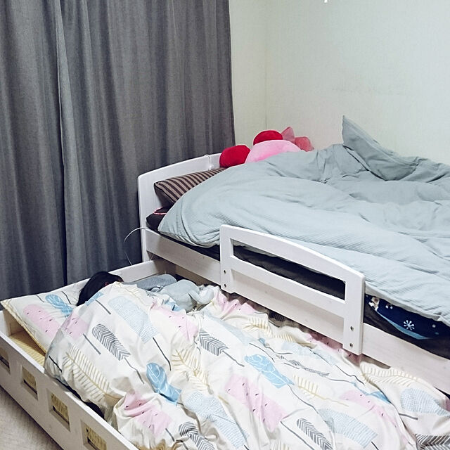 kozueのニトリ-ふとん・ベッド共用 カバー3点セット(プルーム) の家具・インテリア写真