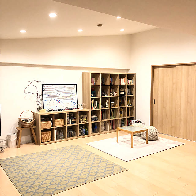 makimikanのイケア-【IKEA/イケア/通販】 KALLAX カラックス シェルフユニット, ホワイトステインオーク調(d)(70362917)【送料無料】の家具・インテリア写真