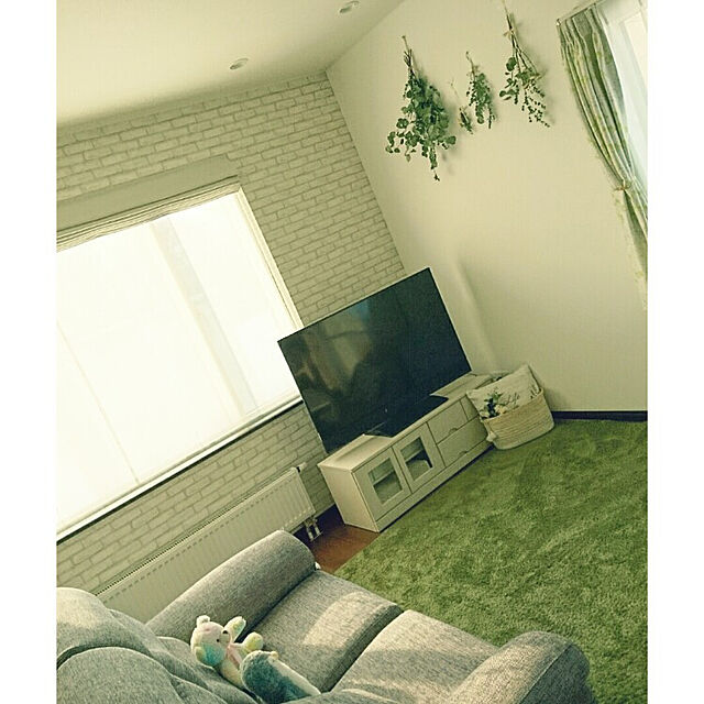 tata-kukuのニトリ-2人用布張りソファ(NポケットA12 H-LO DR-BE) の家具・インテリア写真