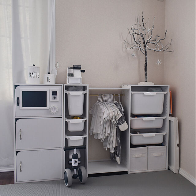 izabel13okのニトリ-カラーボックスカラボ スリムＡ４ー３段(WH) の家具・インテリア写真