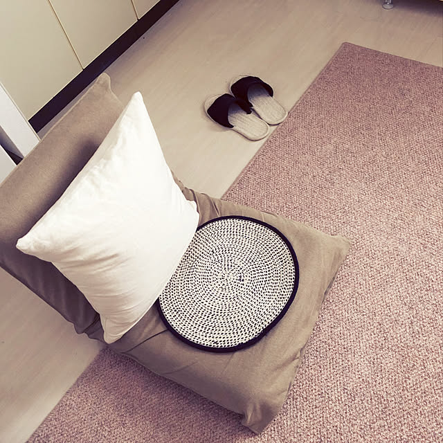 gussuriの無印良品-座いす小用カバー／綿平織ベージュ ベージュの家具・インテリア写真