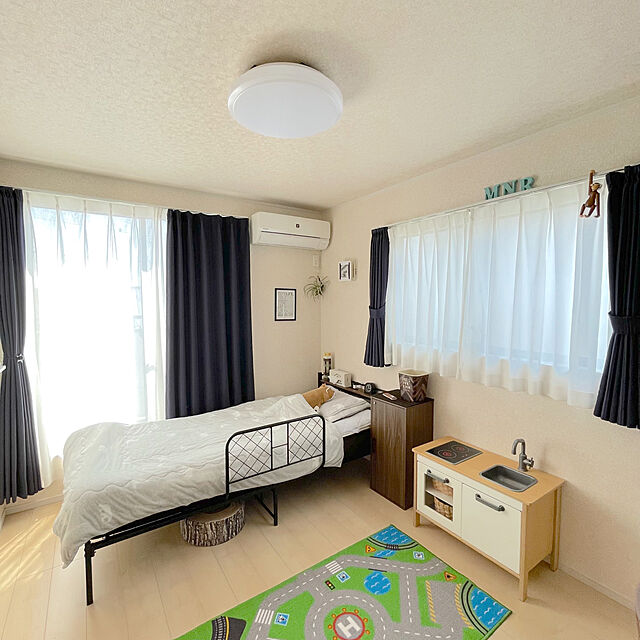 Minoriのニトリ-シングルパイプベッド(バジーナC-STN JH BK) の家具・インテリア写真