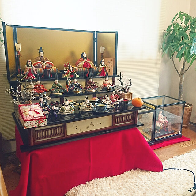 yoshieriの陣屋-雛人形 真多呂 木目込み ひな人形 京極雛セット 平飾り 親王飾りの家具・インテリア写真