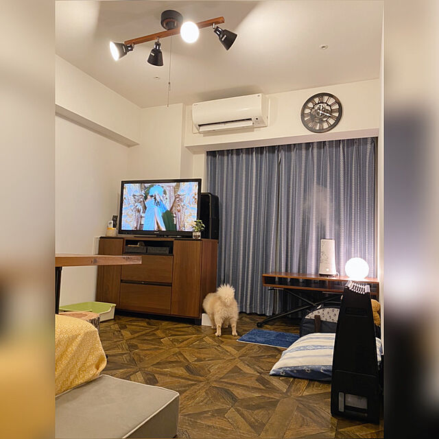 maruのニトリ-遮光2級カーテン(レユール ネイビー 100X200X2) の家具・インテリア写真