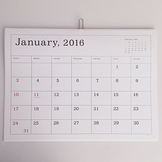 edamaの-★2016年★葛西薫 カレンダー(罫線有り)の家具・インテリア写真
