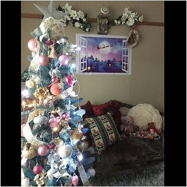 teddybearのtakarafune-Takarafune ウォールステッカー クリスマス 偽窓 3Dウォールステッカー 立体デザイン 壁紙 シール クリスマスツリーの家具・インテリア写真