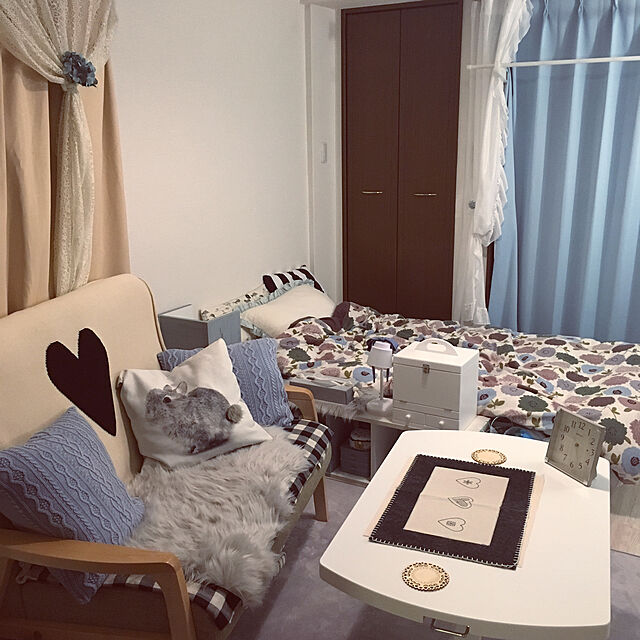 woyukiの-ティッシュケース　おしゃれ　ジェニファーテイラー　ティッシュカバー　Velours　ライトブルー　ティッシュボックス　母の日　ギフトの家具・インテリア写真