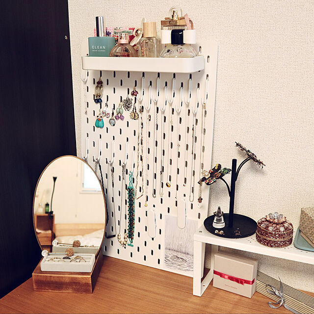 NanakoのIKEA (イケア)-ＩＫＥＡ/イケア SKADIS：ペグボードコンビネーション36x56 cm 4点セット ホワイト （093.038.99）の家具・インテリア写真