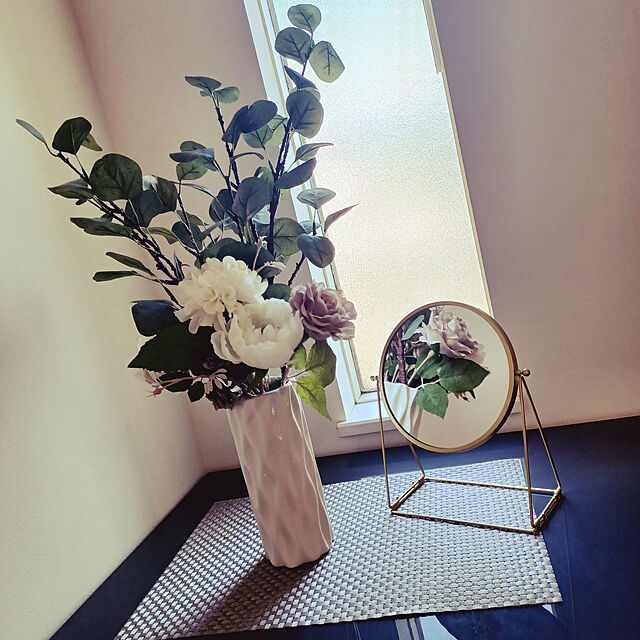 rikuerinka86のイケア-IKEAイケア LASSBYN ラスビーン, テーブルミラー, ゴールドカラー, 17 cm 104.710.33の家具・インテリア写真