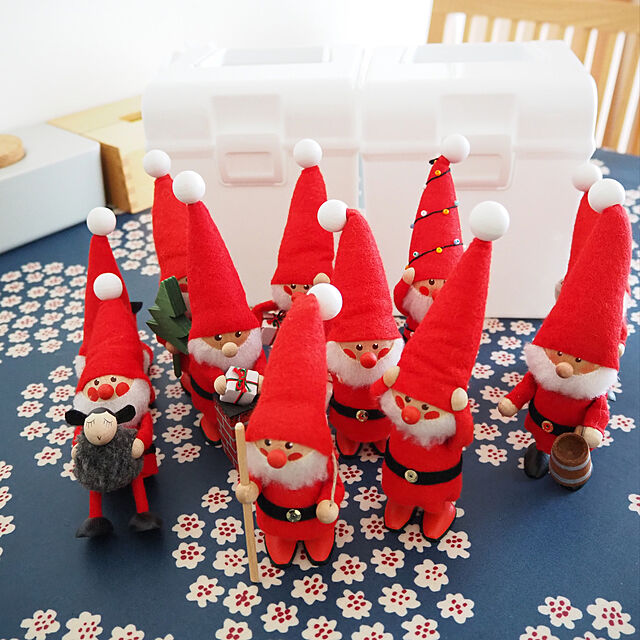 rakudaの-ノルディカニッセ 寝転がるサンタ フェルトシリーズ 赤 NORDIKA nisse クリスマス 雑貨 木製 人形 北欧 NRD120648の家具・インテリア写真