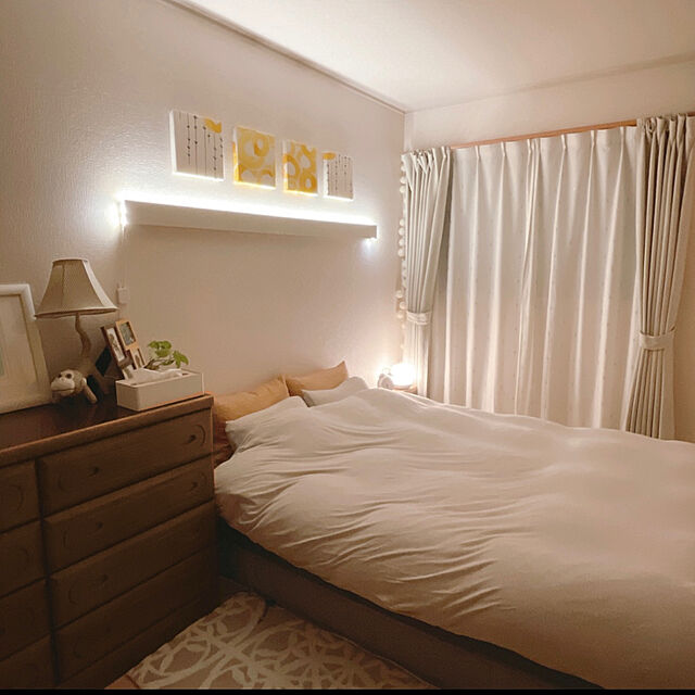 rinoの無印良品-【無印良品 公式】壁に付けられる家具長押 オーク材突板 ライトグレー88cmの家具・インテリア写真
