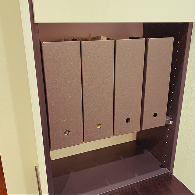 torokoの無印良品-【無印良品 公式】ワンタッチで組み立てられるダンボールスタンドファイルボックス・5枚組 A4用の家具・インテリア写真