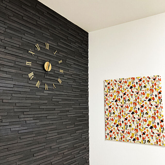 manatomiの-rubitas 壁掛け 時計 DIY おしゃれ ウォール クロック アナログ シンプル とけい 北欧 清音 手作り (英数 ゴールド)の家具・インテリア写真