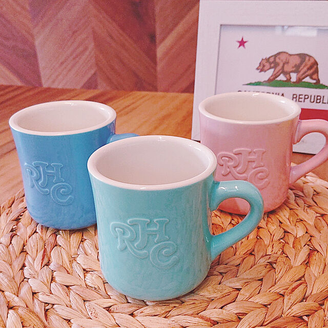 nikoniko8のロンハーマン(Ron Herman)-マグカップ RHC Ron Herman Emboss Logo Mug エンボス ロゴ マグ 【対応 食器 グラス カップ スープ かわいい かっこいい RH カルフォルニア 西海岸 インテリア 】 ホワイトの家具・インテリア写真