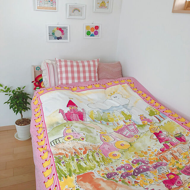me-koのイケア-IKEA(イケア) NATURKAR 掛け布団カバー＆枕カバー 子供用ベッドリネンの家具・インテリア写真