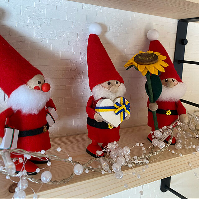 maronの-【2022年新作】NORDIKA nisse ノルディカ ニッセ 人形 ハートフルサンタ ひまわり クリスマス オブジェ 北欧 木製 置物 プレゼント ギフトの家具・インテリア写真