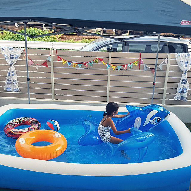 naeの-ビニールプール 大型 プール 家庭用プール 3メートル 子供 大人 水遊び ファミリープール 庭遊び 305×183×56の家具・インテリア写真