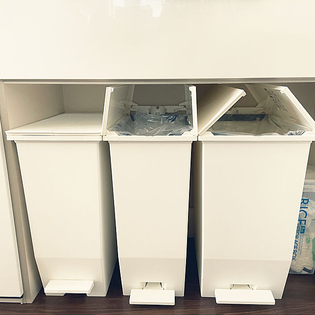 komi33のRisu-【お得な2個セット】ダストボックス 45L ゴミ箱 日本製 ごみばこ / SOLOW ソロウ ペダルオープンツイン 45Lの家具・インテリア写真