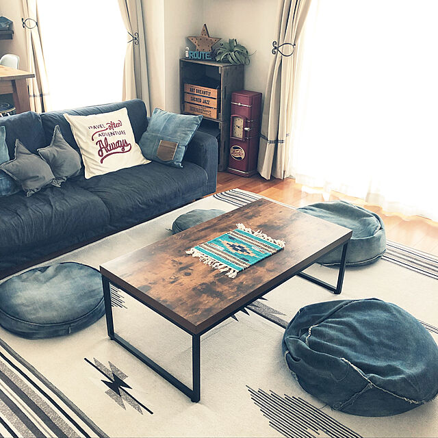 masumiのニトリ-シェニール ジャガード織りラグ(オルテガLN H GY 200X240) の家具・インテリア写真