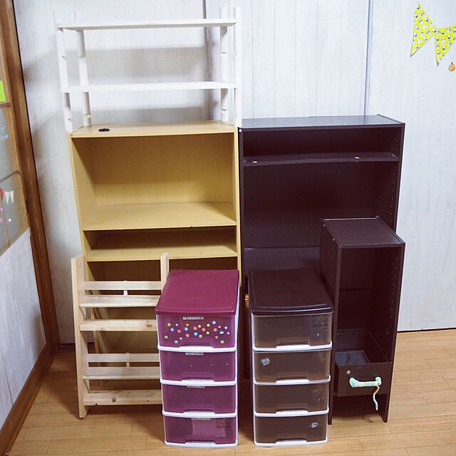 yunokotarouのニトリ-【22cm幅用】カラーボックスカラボ 追加棚板 スリム(DBR) の家具・インテリア写真