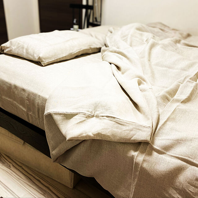 saekoの無印良品-無印良品 ポリエステル綿麻混布貼りベッド下収納ボックス 約幅39×奥行59×高さ18cm 44831441の家具・インテリア写真