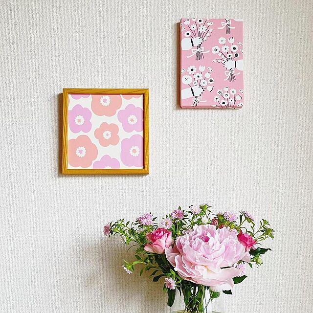 chieheavenの-「 bouquet (pink) 」 ファブリックパネルの家具・インテリア写真