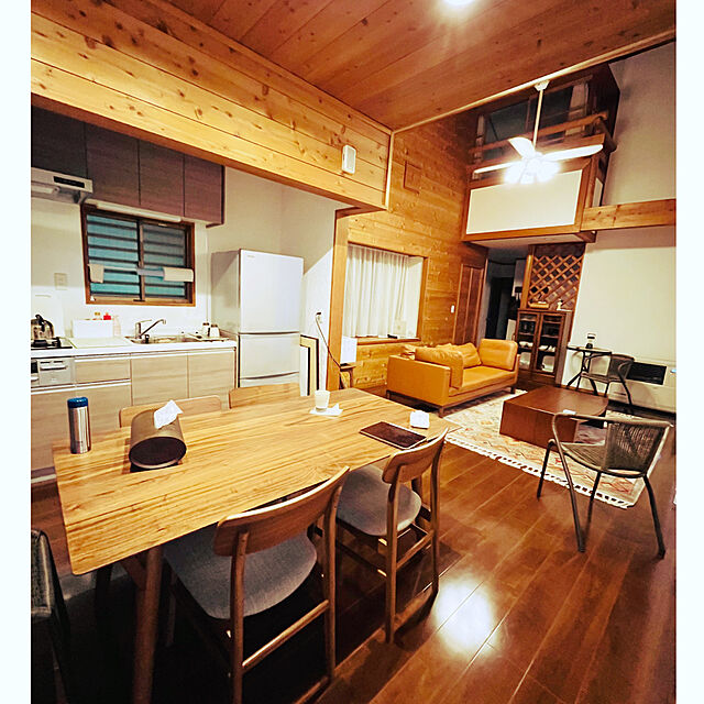 NAOのニトリ-ダイニングテーブルセット(フィルン MBR/GY) の家具・インテリア写真