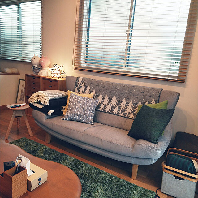 unimaruの-侭 オーダーリビングテーブル ホワイトオーク 豆型天板 棚板なし 天板厚3cm JIN ジン 飛騨産業 HIDA 飛騨の家具 国産の家具・インテリア写真