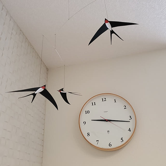 ramuramuのタカタレムノス-Lemnos Plywood clock 電波時計 ナチュラル LC05-01W NTの家具・インテリア写真