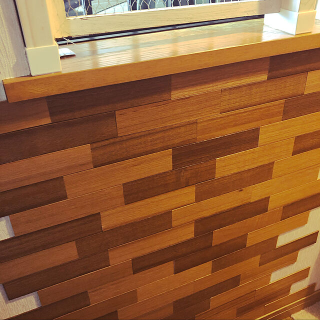 poporonの-天然木カフェウッドパネル (600(W)×50(D)×3(H) 34枚 メープル)の家具・インテリア写真